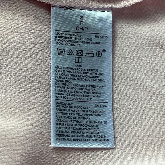 Gap Flutter Sleeve Button Front Side Pocket Midi Shirt Dress Women's Size Small - Picture 6 of 9